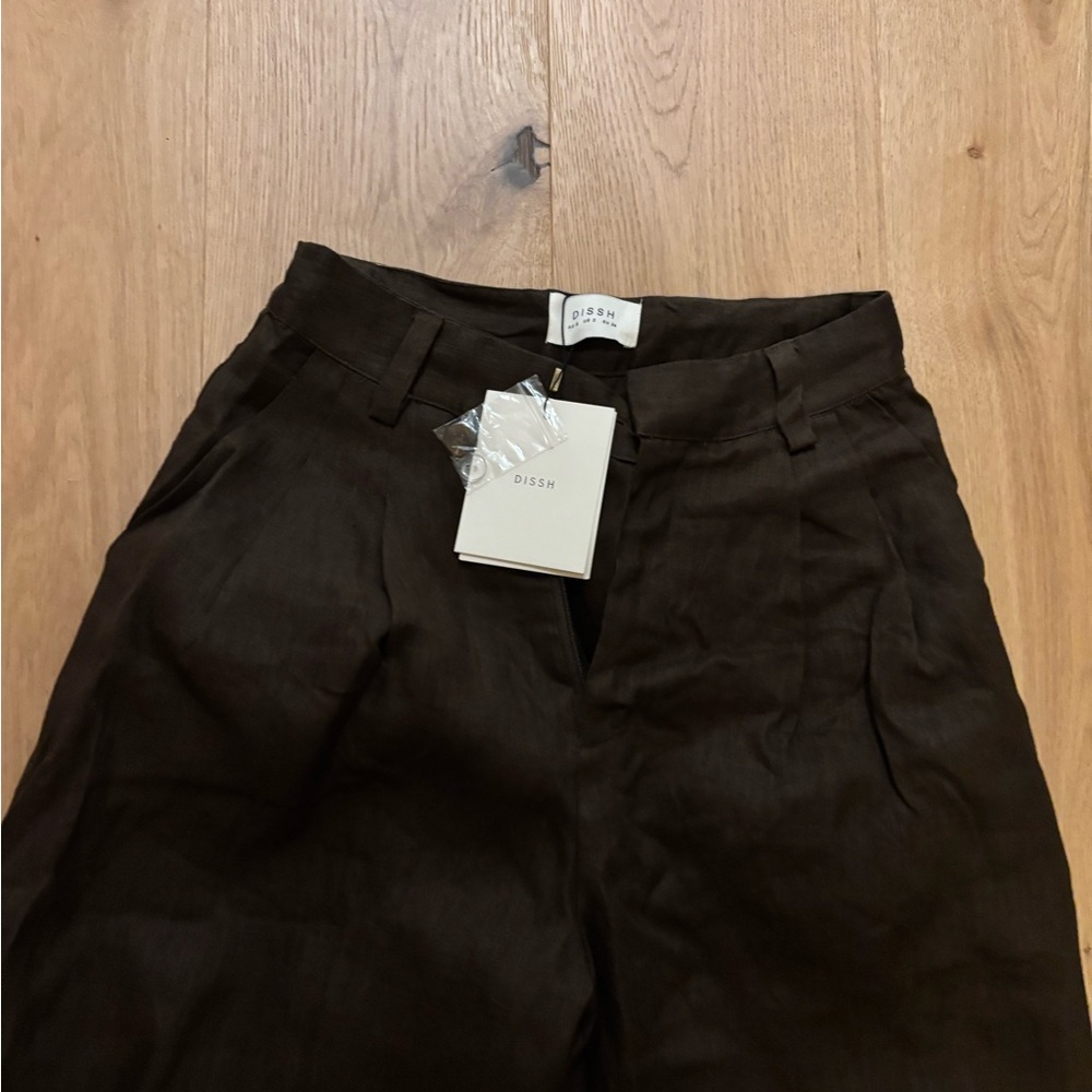 Dissh Holden bitter chocolate linen pants - Picture 3 of 4